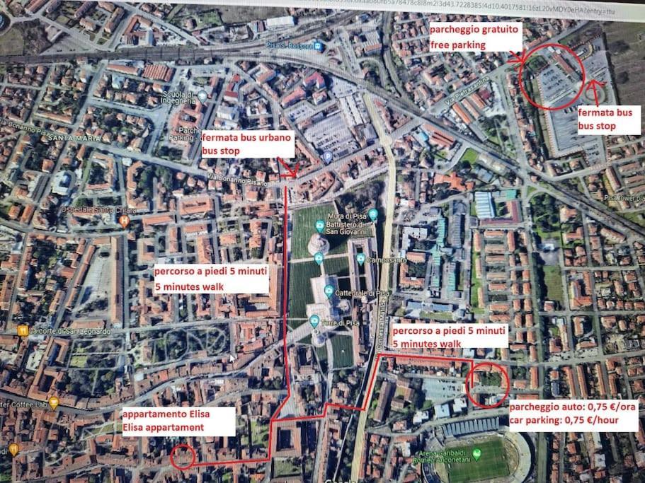 Casa Elisa Due Passi Dalla Torre Pendente Пиза Екстериор снимка